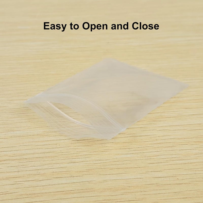 wegoup 120 PCS Small Plastic Bags for Jewelry, 2" x 2.76" Resealable Clear Poly Baggies, 2.4 Mil Mini Zip Bags for Small Business, Storage, Gifts, Candy, Screws - Image 3
